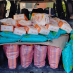 Distribution de colis alimentaire suite au seisme